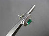 ESTATE 1.80CT DIAMOND & AAA EMERALD 14KT WHITE GOLD 3D OCTAGON EARRINGS #24140