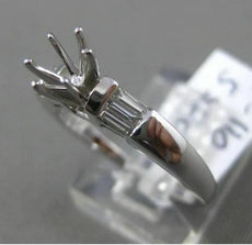 ESTATE .18CT DIAMOND 18KT WHITE GOLD CLASSIC 6 PRONG SEMI MOUNT ENGAGEMENT RING
