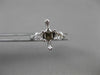 ESTATE .34CT DIAMOND 14K WHITE GOLD 3 STONE SEMI MOUNT ENGAGEMENT RING E/F #6946