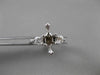 ESTATE .34CT DIAMOND 14K WHITE GOLD 3 STONE SEMI MOUNT ENGAGEMENT RING E/F #6946
