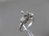 ESTATE .34CT DIAMOND 14K WHITE GOLD 3 STONE SEMI MOUNT ENGAGEMENT RING E/F #6946