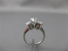 ESTATE .34CT DIAMOND 14K WHITE GOLD 3 STONE SEMI MOUNT ENGAGEMENT RING E/F #6946