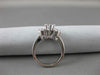 ESTATE .34CT DIAMOND 14K WHITE GOLD 3 STONE SEMI MOUNT ENGAGEMENT RING E/F #6946
