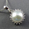 ESTATE .30CT DIAMOND & SOUTH SEA PEARL 14KT WHITE GOLD CLASSIC FLOATING PENDANT