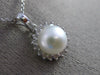 ESTATE .30CT DIAMOND & SOUTH SEA PEARL 14KT WHITE GOLD CLASSIC FLOATING PENDANT