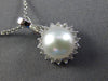 ESTATE .30CT DIAMOND & SOUTH SEA PEARL 14KT WHITE GOLD CLASSIC FLOATING PENDANT