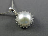 ESTATE .30CT DIAMOND & SOUTH SEA PEARL 14KT WHITE GOLD CLASSIC FLOATING PENDANT