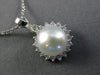 ESTATE .30CT DIAMOND & SOUTH SEA PEARL 14KT WHITE GOLD CLASSIC FLOATING PENDANT