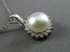 ESTATE .30CT DIAMOND & SOUTH SEA PEARL 14KT WHITE GOLD CLASSIC FLOATING PENDANT