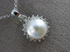 ESTATE .30CT DIAMOND & SOUTH SEA PEARL 14KT WHITE GOLD CLASSIC FLOATING PENDANT