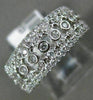 ESTATE WIDE .74CT DIAMOND 14KT WHITE GOLD SEMI ETERNITY CLASSIC ANNIVERSARY RING