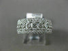 ESTATE WIDE .74CT DIAMOND 14KT WHITE GOLD SEMI ETERNITY CLASSIC ANNIVERSARY RING