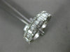 ESTATE WIDE .75CT DIAMOND 14KT WHITE GOLD CLUSTER SEMI ETERNITY ANNIVERSARY RING