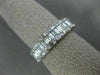 ESTATE WIDE .75CT DIAMOND 14KT WHITE GOLD CLUSTER SEMI ETERNITY ANNIVERSARY RING