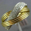 ESTATE WIDE .28CT ROUND DIAMOND 14KT YELLOW GOLD CLASSIC MULTI ROW BRAIDED RING