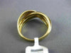 ESTATE WIDE .28CT ROUND DIAMOND 14KT YELLOW GOLD CLASSIC MULTI ROW BRAIDED RING