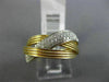 ESTATE WIDE .28CT ROUND DIAMOND 14KT YELLOW GOLD CLASSIC MULTI ROW BRAIDED RING