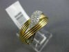 ESTATE WIDE .28CT ROUND DIAMOND 14KT YELLOW GOLD CLASSIC MULTI ROW BRAIDED RING