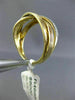 ESTATE WIDE .28CT ROUND DIAMOND 14KT YELLOW GOLD CLASSIC MULTI ROW BRAIDED RING
