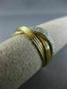 ESTATE WIDE .28CT ROUND DIAMOND 14KT YELLOW GOLD CLASSIC MULTI ROW BRAIDED RING