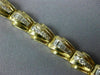 WIDE 2.0CT DIAMOND 14KT YELLOW GOLD 3D ROUND & BAGUETTE PYRAMID TENNIS BRACELET