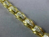 WIDE 2.0CT DIAMOND 14KT YELLOW GOLD 3D ROUND & BAGUETTE PYRAMID TENNIS BRACELET