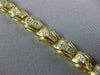 WIDE 2.0CT DIAMOND 14KT YELLOW GOLD 3D ROUND & BAGUETTE PYRAMID TENNIS BRACELET