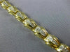 WIDE 2.0CT DIAMOND 14KT YELLOW GOLD 3D ROUND & BAGUETTE PYRAMID TENNIS BRACELET