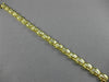 WIDE 2.0CT DIAMOND 14KT YELLOW GOLD 3D ROUND & BAGUETTE PYRAMID TENNIS BRACELET
