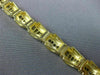 WIDE 2.0CT DIAMOND 14KT YELLOW GOLD 3D ROUND & BAGUETTE PYRAMID TENNIS BRACELET