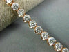 ESTATE 4.55CT DIAMOND 14KT ROSE GOLD 3D CLASSIC 4mm ROUND TENNIS BRACELET