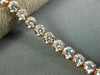 ESTATE 4.55CT DIAMOND 14KT ROSE GOLD 3D CLASSIC 4mm ROUND TENNIS BRACELET