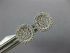ESTATE .40CT DIAMOND 18KT WHITE GOLD CLASSIC CLUSTER PAVE CIRCULAR STUD EARRINGS