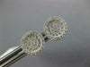 ESTATE .40CT DIAMOND 18KT WHITE GOLD CLASSIC CLUSTER PAVE CIRCULAR STUD EARRINGS