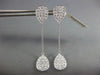 LARGE 1.59CT DIAMOND 18KT WHITE GOLD 3D TEAR DROP BY THE YARD HANGING EARRINGS
