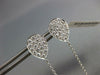 LARGE 1.59CT DIAMOND 18KT WHITE GOLD 3D TEAR DROP BY THE YARD HANGING EARRINGS
