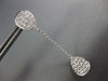 LARGE 1.59CT DIAMOND 18KT WHITE GOLD 3D TEAR DROP BY THE YARD HANGING EARRINGS