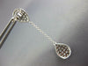 LARGE 1.59CT DIAMOND 18KT WHITE GOLD 3D TEAR DROP BY THE YARD HANGING EARRINGS