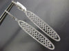 LARGE 2.31CT DIAMOND 18KT WHITE GOLD 3D OVAL FILIGREE ELONGATED HANGING EARRINGS