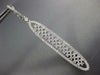 LARGE 2.31CT DIAMOND 18KT WHITE GOLD 3D OVAL FILIGREE ELONGATED HANGING EARRINGS