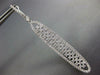 LARGE 2.31CT DIAMOND 18KT WHITE GOLD 3D OVAL FILIGREE ELONGATED HANGING EARRINGS