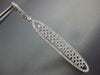 LARGE 2.31CT DIAMOND 18KT WHITE GOLD 3D OVAL FILIGREE ELONGATED HANGING EARRINGS