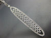 LARGE 2.31CT DIAMOND 18KT WHITE GOLD 3D OVAL FILIGREE ELONGATED HANGING EARRINGS