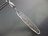 LARGE 2.31CT DIAMOND 18KT WHITE GOLD 3D OVAL FILIGREE ELONGATED HANGING EARRINGS