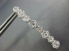 LARGE 1.95CT DIAMOND 18KT WHITE GOLD FLOWER ELONGATED LEVERBACK HANGING EARRINGS