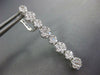 LARGE 1.95CT DIAMOND 18KT WHITE GOLD FLOWER ELONGATED LEVERBACK HANGING EARRINGS
