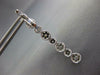 LARGE 1.95CT DIAMOND 18KT WHITE GOLD FLOWER ELONGATED LEVERBACK HANGING EARRINGS