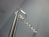 LARGE 1.95CT DIAMOND 18KT WHITE GOLD FLOWER ELONGATED LEVERBACK HANGING EARRINGS