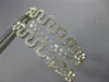 ESTATE WIDE .62CT DIAMOND 18KT WHITE GOLD 3D MULTI WAVE HANGING HOOP EARRINGS