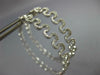 ESTATE WIDE .62CT DIAMOND 18KT WHITE GOLD 3D MULTI WAVE HANGING HOOP EARRINGS